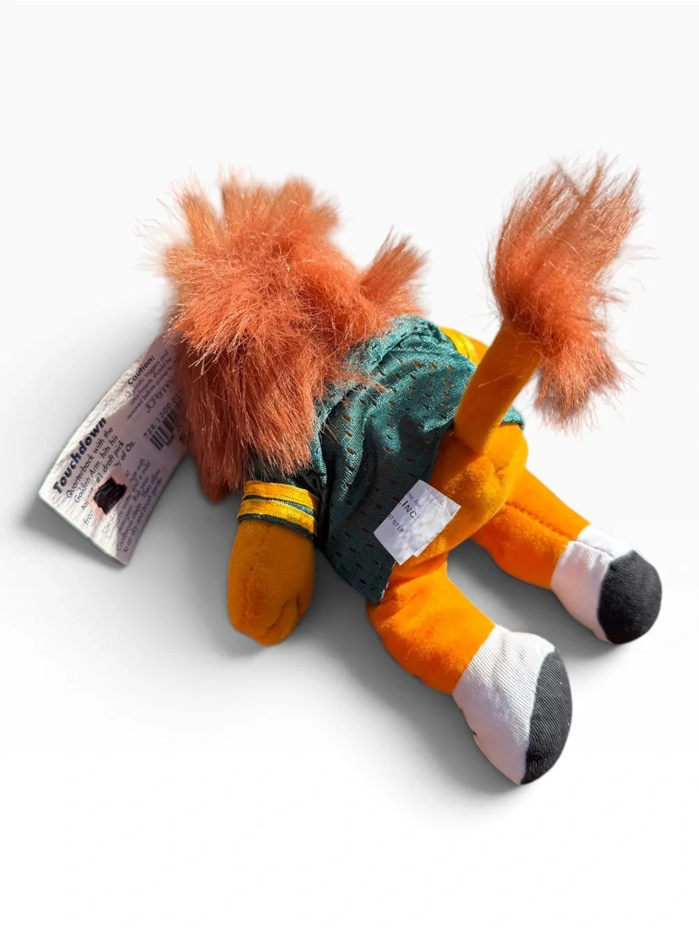 Vintage 1997 NFL CoolBeans Green Bay Packers Touchdown Lion Plush NWT Tag